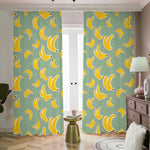 Cute Banana Pattern Print Blackout Pencil Pleat Curtains