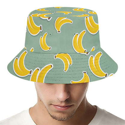Cute Banana Pattern Print Bucket Hat