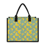 Cute Banana Pattern Print Canvas Tote Bag