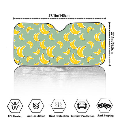 Cute Banana Pattern Print Car Windshield Sun Shade