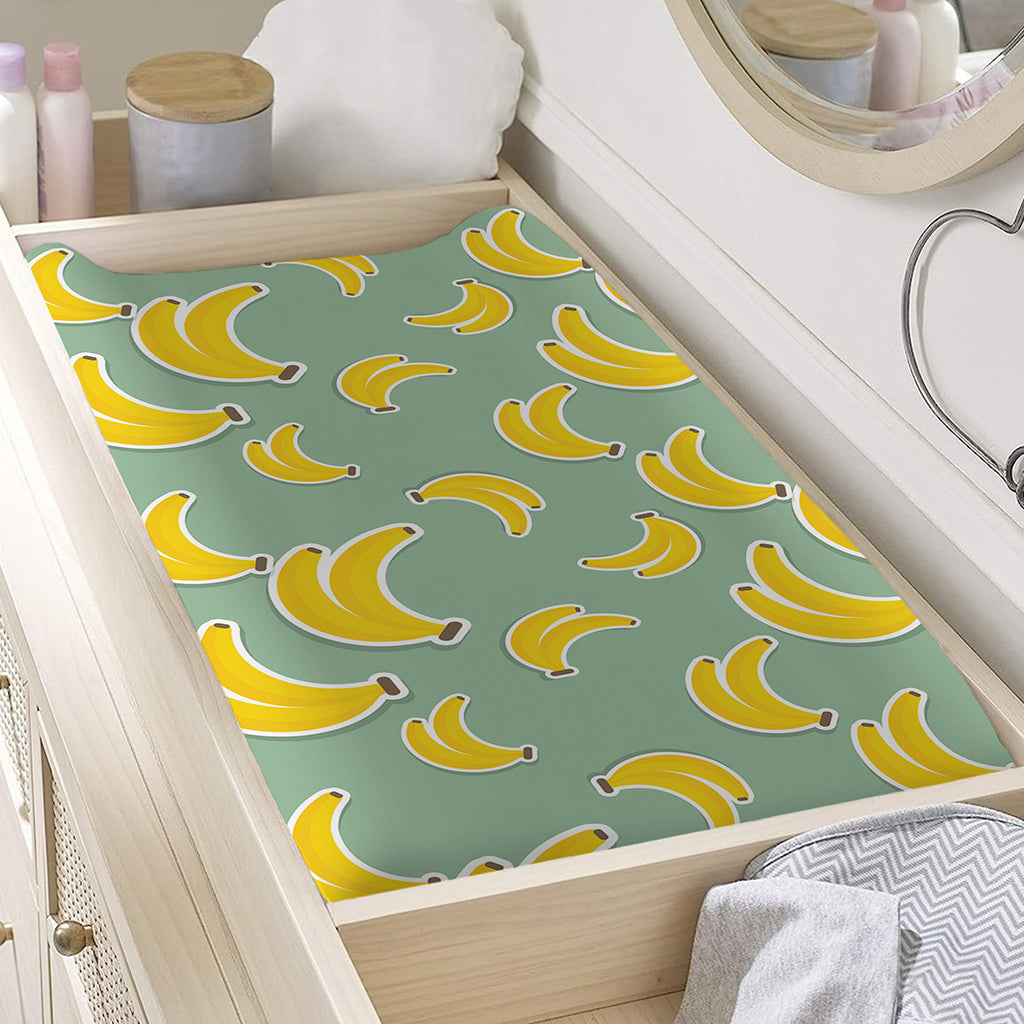 Cute Banana Pattern Print Changing Pad Cover