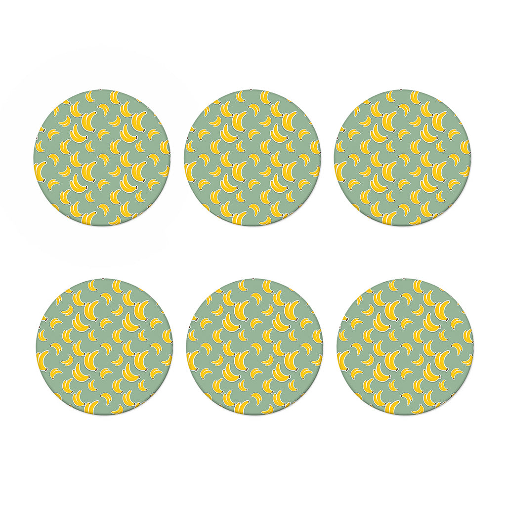Cute Banana Pattern Print Coaster Set