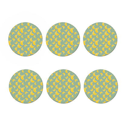 Cute Banana Pattern Print Coaster Set