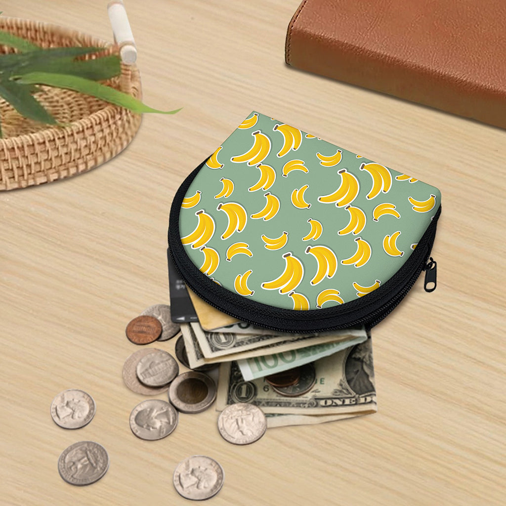 Cute Banana Pattern Print Coin Purse