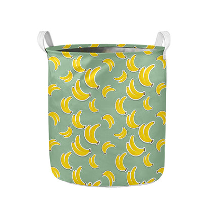 Cute Banana Pattern Print Collapsible Laundry Basket