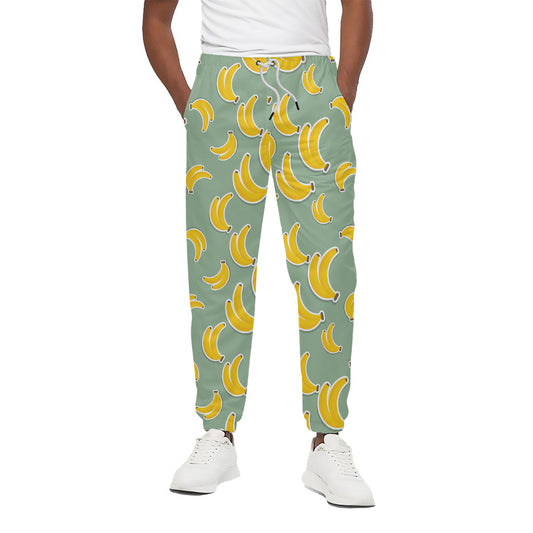 Cute Banana Pattern Print Cotton Pants
