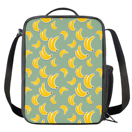 Cute Banana Pattern Print Crossbody Lunch Bag