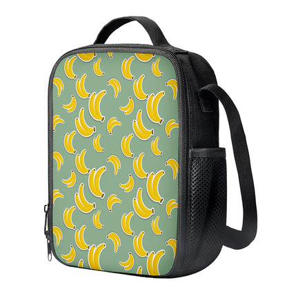 Cute Banana Pattern Print Crossbody Lunch Bag