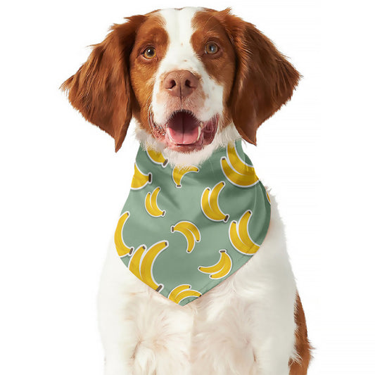 Cute Banana Pattern Print Dog Bandana