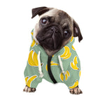 Cute Banana Pattern Print Dog Zip Up Hoodie
