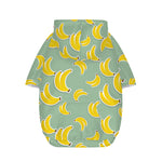 Cute Banana Pattern Print Dog Zip Up Hoodie