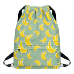 Cute Banana Pattern Print Drawstring Backpack