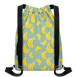 Cute Banana Pattern Print Drawstring Backpack