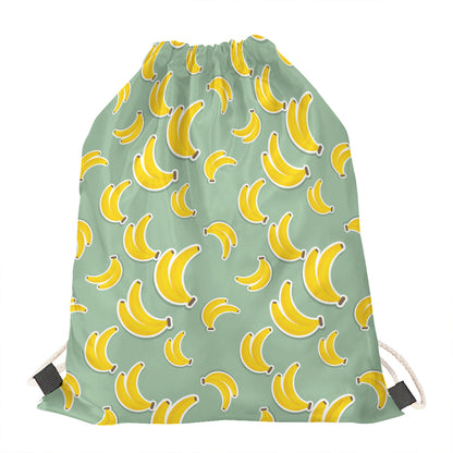 Cute Banana Pattern Print Drawstring Bag