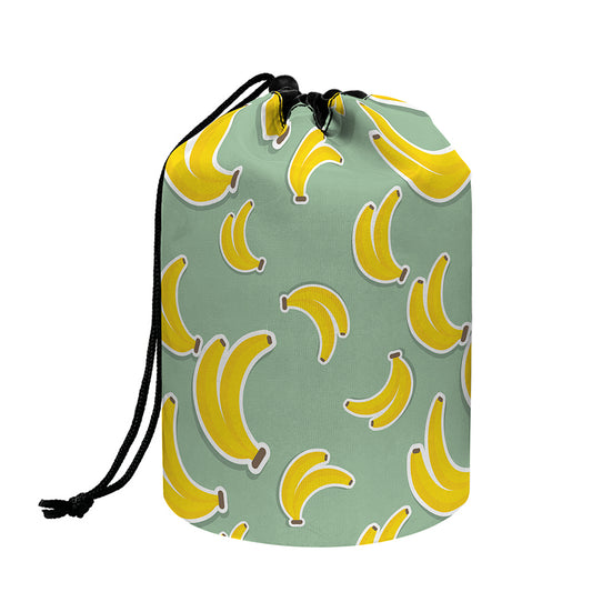 Cute Banana Pattern Print Drawstring Makeup Bag
