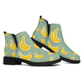 Cute Banana Pattern Print Flat Ankle Boots
