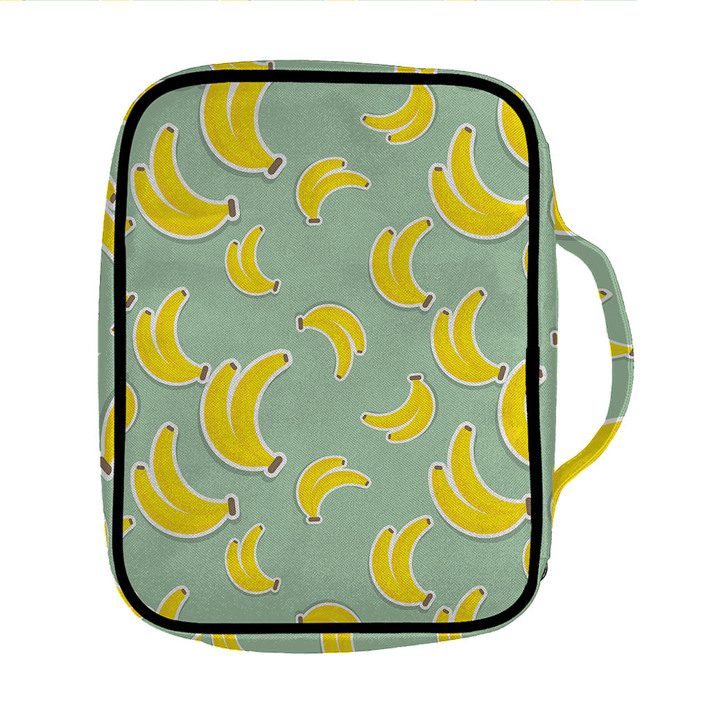 Cute Banana Pattern Print Front Pocket Bible Bag