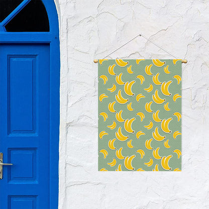 Cute Banana Pattern Print Garden Flag