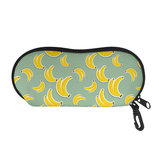 Cute Banana Pattern Print Glasses Case