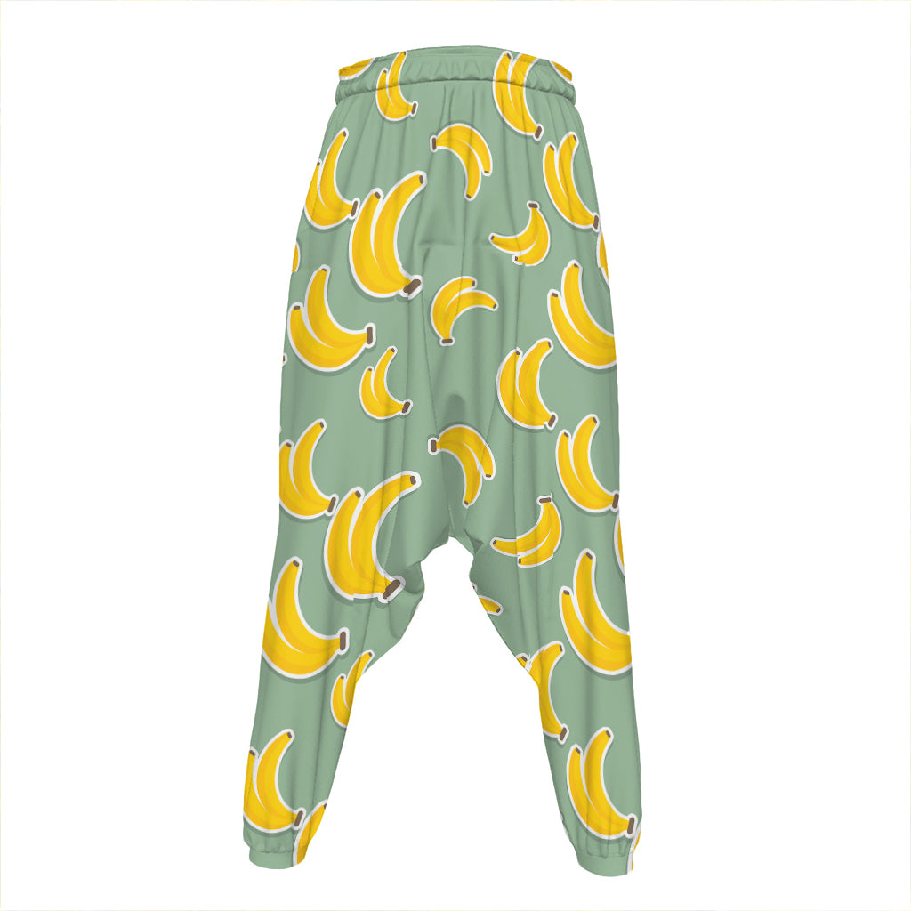 Cute Banana Pattern Print Hammer Pants