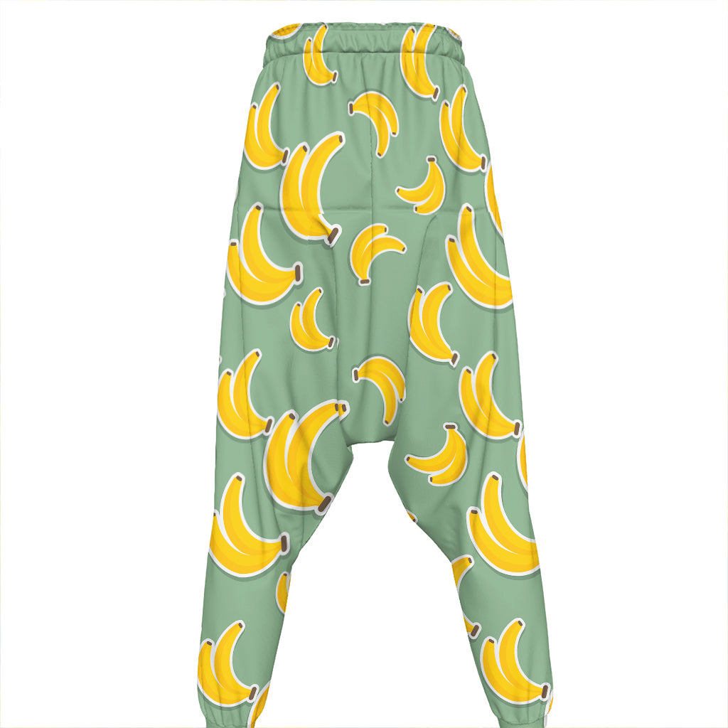 Cute Banana Pattern Print Hammer Pants