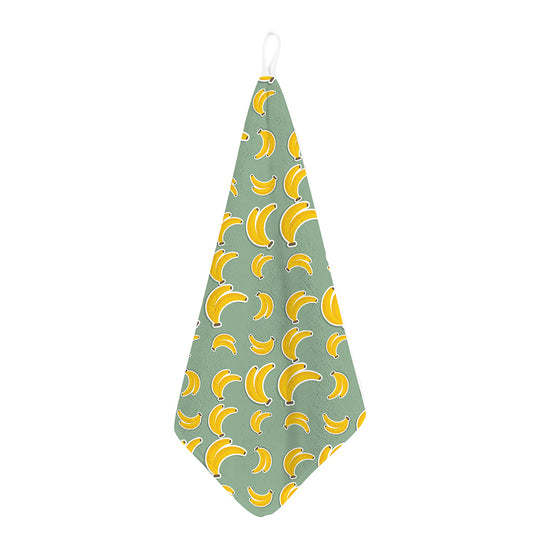 Cute Banana Pattern Print Hand Towel