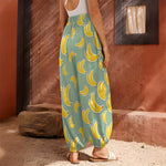 Cute Banana Pattern Print Harem Pants
