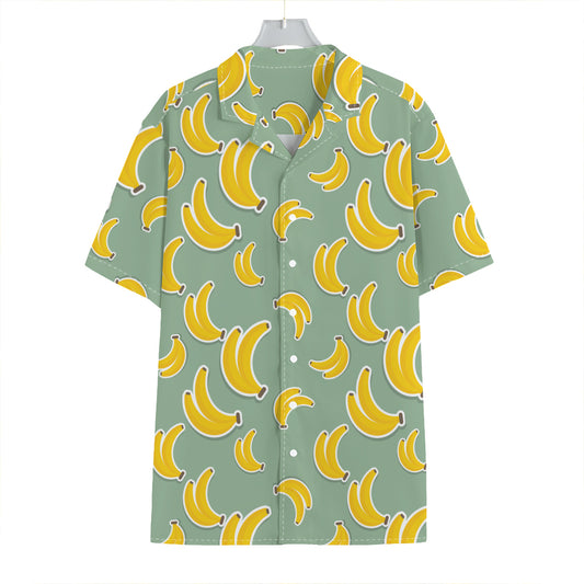 Cute Banana Pattern Print Hawaiian Shirt