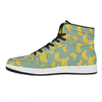 Cute Banana Pattern Print High Top Leather Sneakers