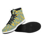 Cute Banana Pattern Print High Top Leather Sneakers