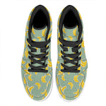 Cute Banana Pattern Print High Top Leather Sneakers