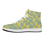 Cute Banana Pattern Print High Top Leather Sneakers