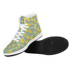 Cute Banana Pattern Print High Top Leather Sneakers