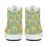 Cute Banana Pattern Print High Top Leather Sneakers