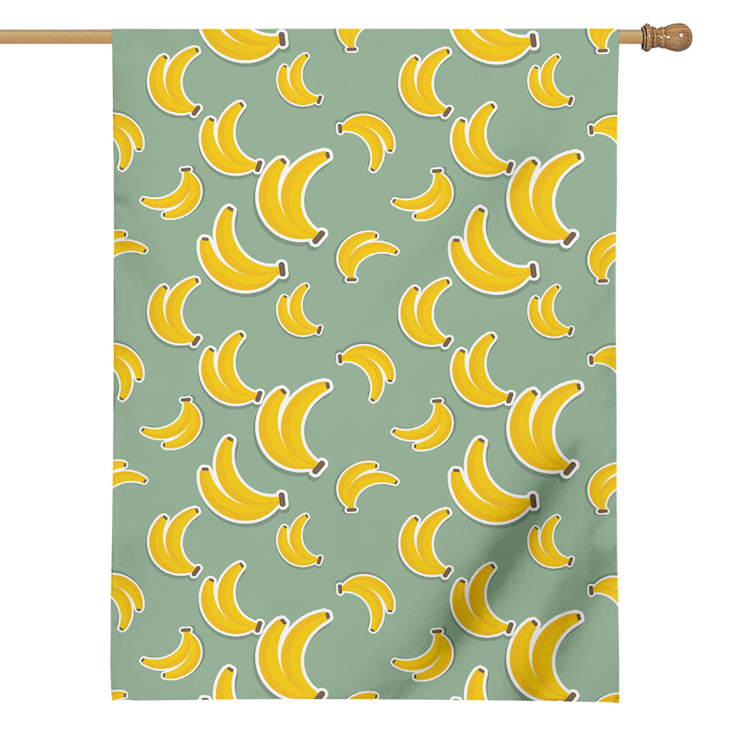 Cute Banana Pattern Print House Flag