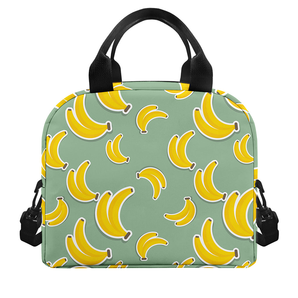 Cute Banana Pattern Print Insulated Lunch Bag