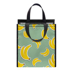 Cute Banana Pattern Print Insulated Lunch Tote