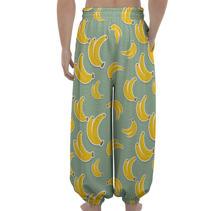 Cute Banana Pattern Print Lantern Pants