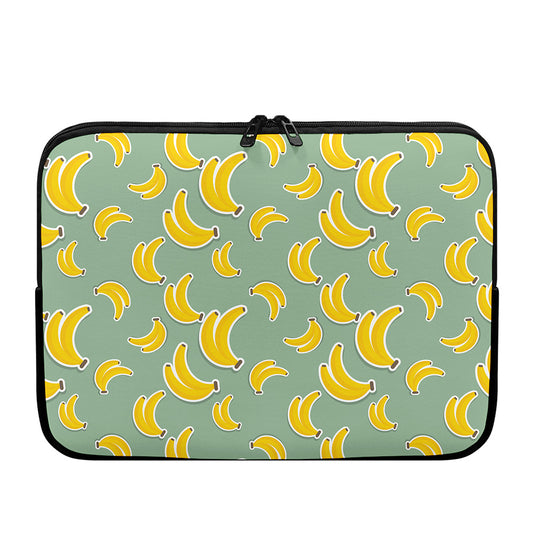 Cute Banana Pattern Print Laptop Sleeve