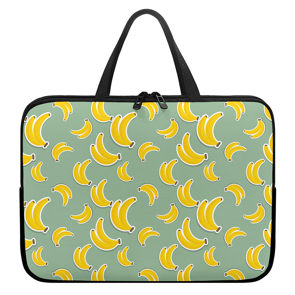 Cute Banana Pattern Print Laptop Sleeve With Handle