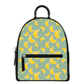 Cute Banana Pattern Print Leather Backpack