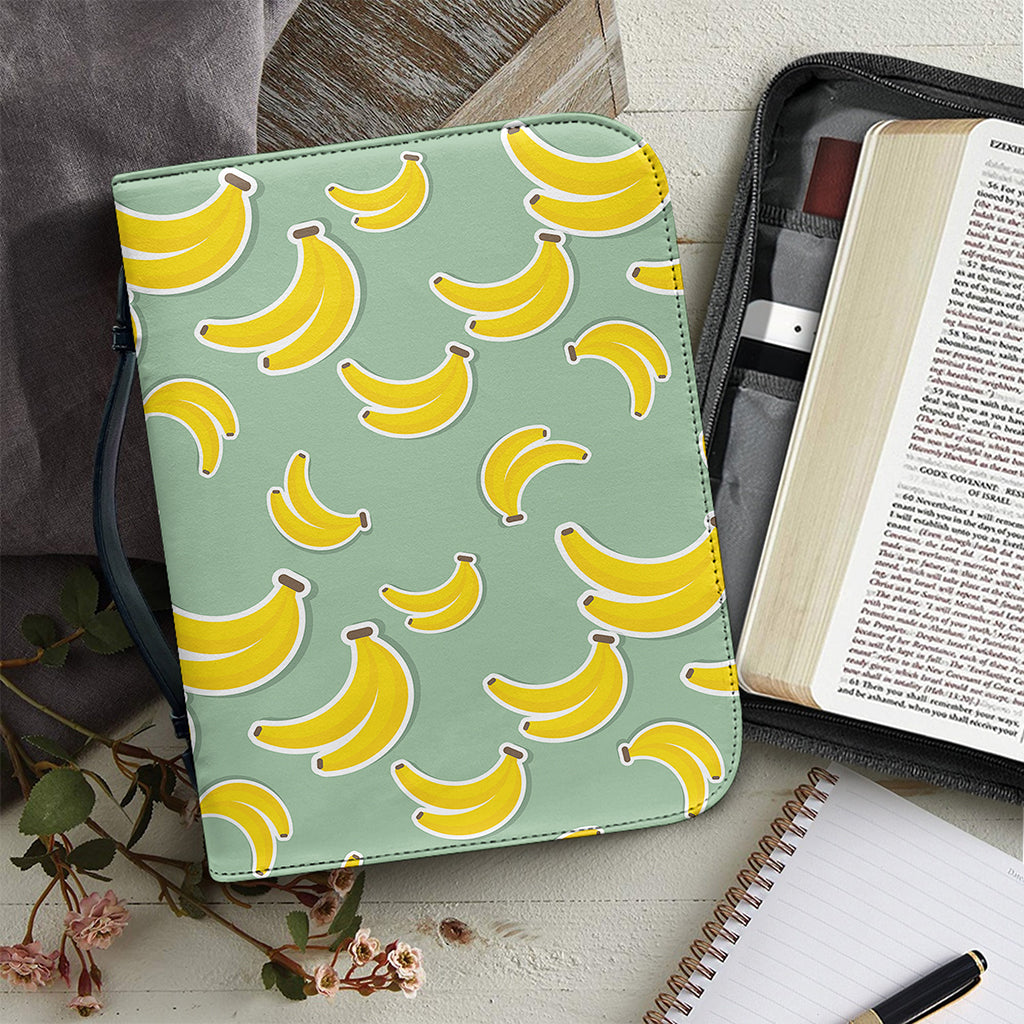 Cute Banana Pattern Print Leather Bible Cover