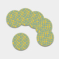 Cute Banana Pattern Print Leather Coaster Set