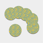 Cute Banana Pattern Print Leather Coaster Set