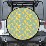 Cute Banana Pattern Print Leather Spare Tire Cover