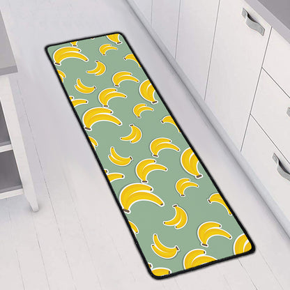 Cute Banana Pattern Print Long Kitchen Mat
