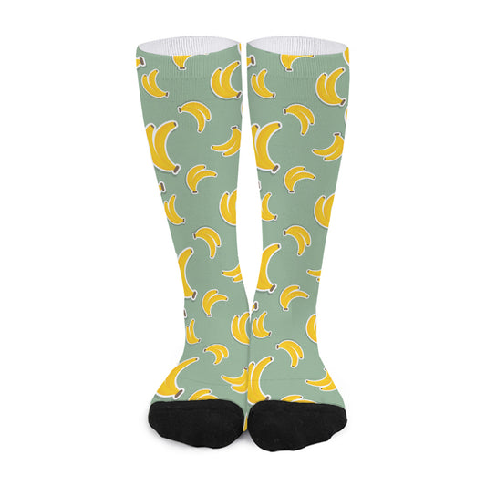 Cute Banana Pattern Print Long Socks