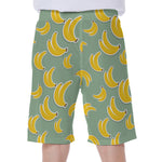Cute Banana Pattern Print Men's Beach Shorts