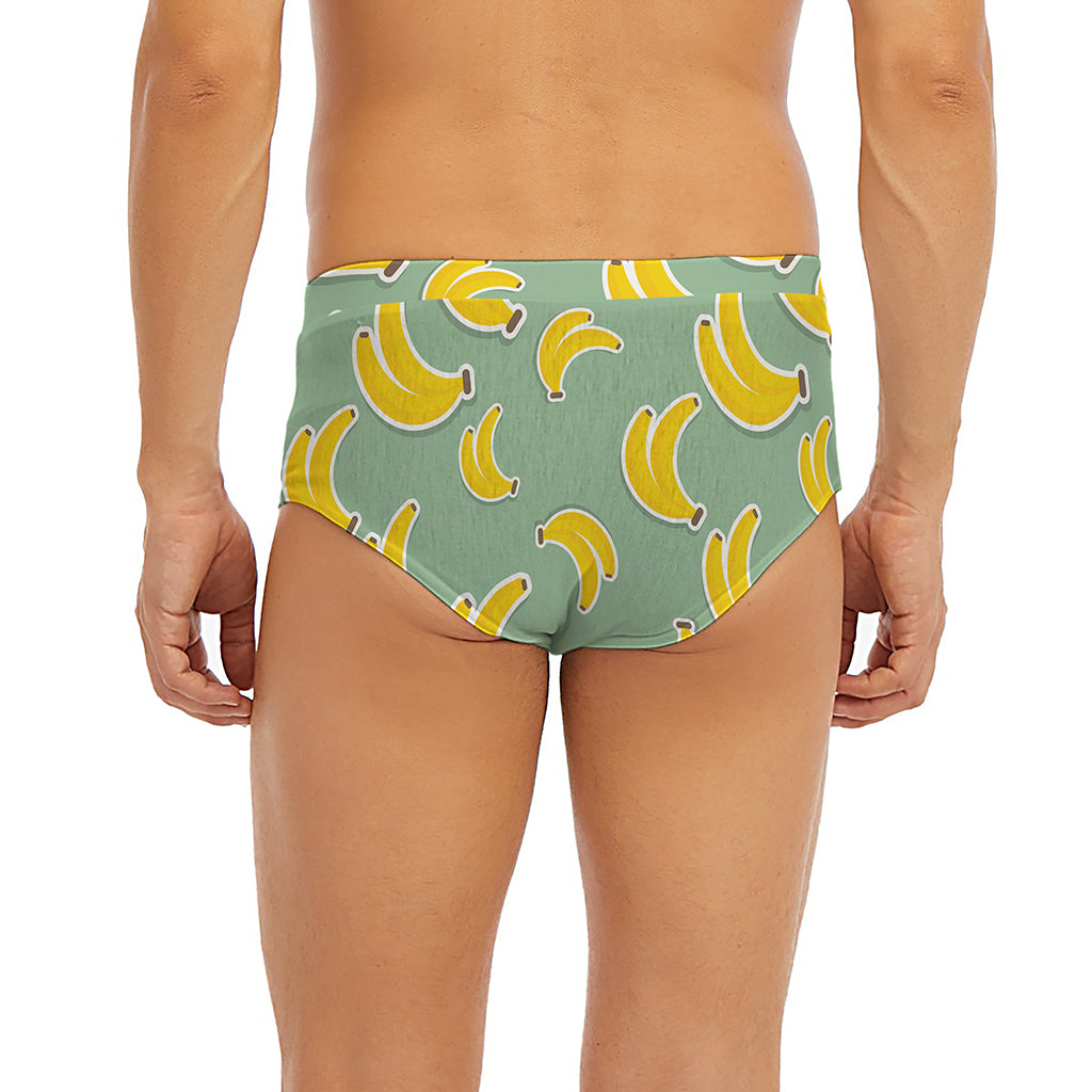 Cute Banana Pattern Print Men's Briefs