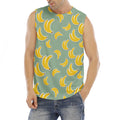 Cute Banana Pattern Print Men's Fitness Tank Top